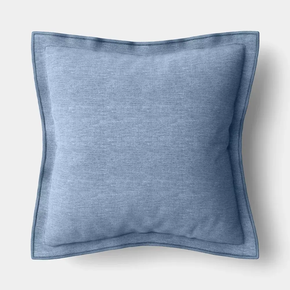 Heathered Solid Double Flange Pillow Light - Threshold