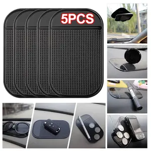5Pcs Universal Car Dashboard Anti-Slip Mat: Keep Your Phone, Keys & Sunglasses Secure!