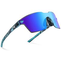 gloss Navy Blue Demi Frame, Smoke-ice Blue Mirrior