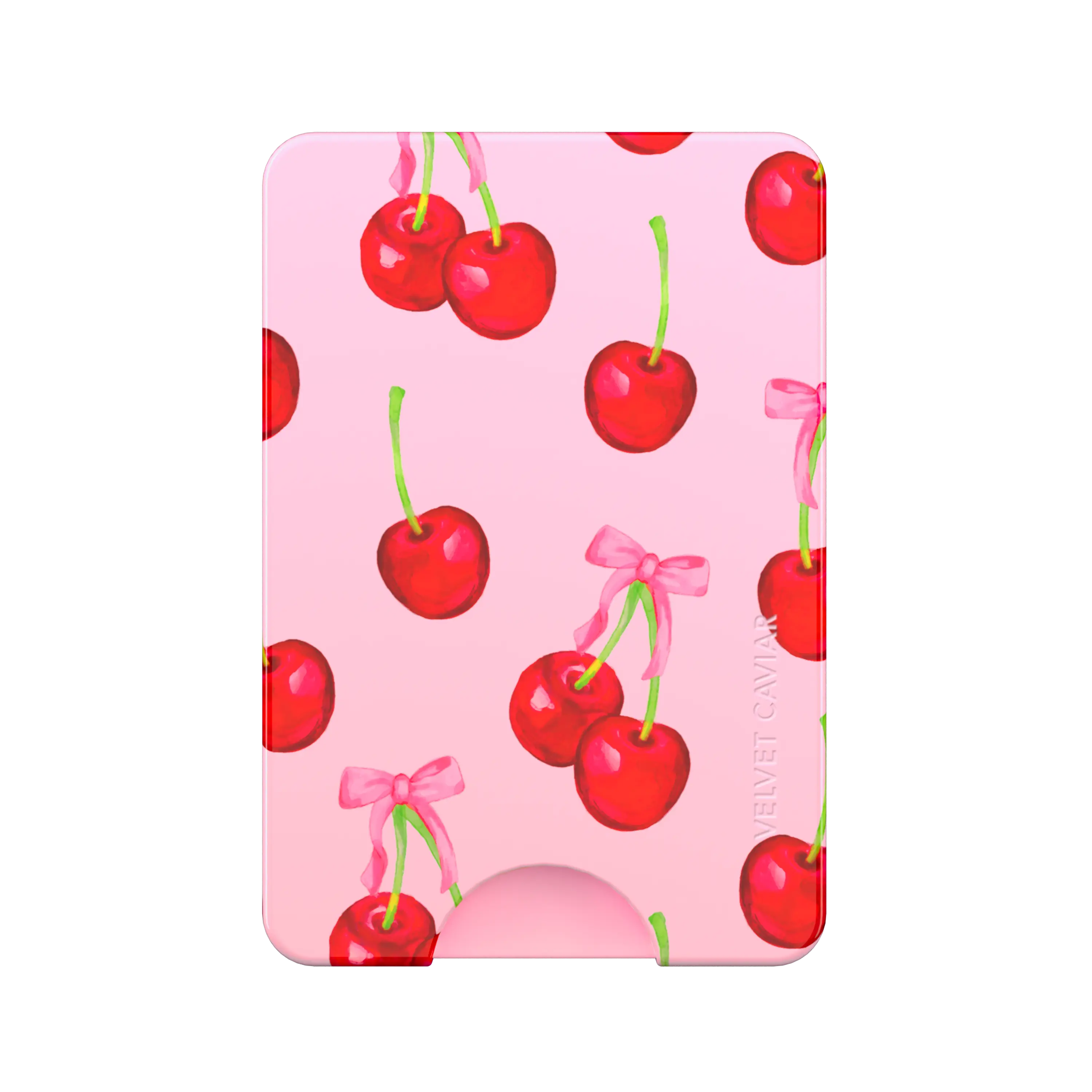 Velvet Caviar Sweet Cherry Aesthetic MagSafe Wallet - Slim Magnetic Card Holder for Smartphone, Holds 3 Cards, Customizable Designs