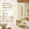 Airtight Lid Canister Dispenser - Ultra-Slim Rectangular ABS Plastic Kitchen Storage Jar, 11/22 lb Large Capacity, Anti-Insect-Proof Built-In Herb-Powered Pest Shield, Moisture-Resistant Organizer with Window, Drawer & Spill-Stop Design for Pantry