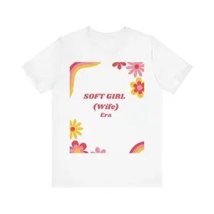 Check out this trendy “Women’s Soft Girl (Wife) Era Jersey Short Sleeve Tee”! Casual Womenswear Top