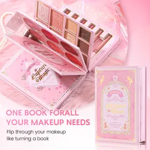 Makeup Magic Book, All-In-One 6-In-1 Makeup Palette, Eyeshadow Blush Highlighter Lipstick, Complete Face Makeup Kit, Essential Beauty Tool, Makeup Ritual Set, Facial Makeup Set