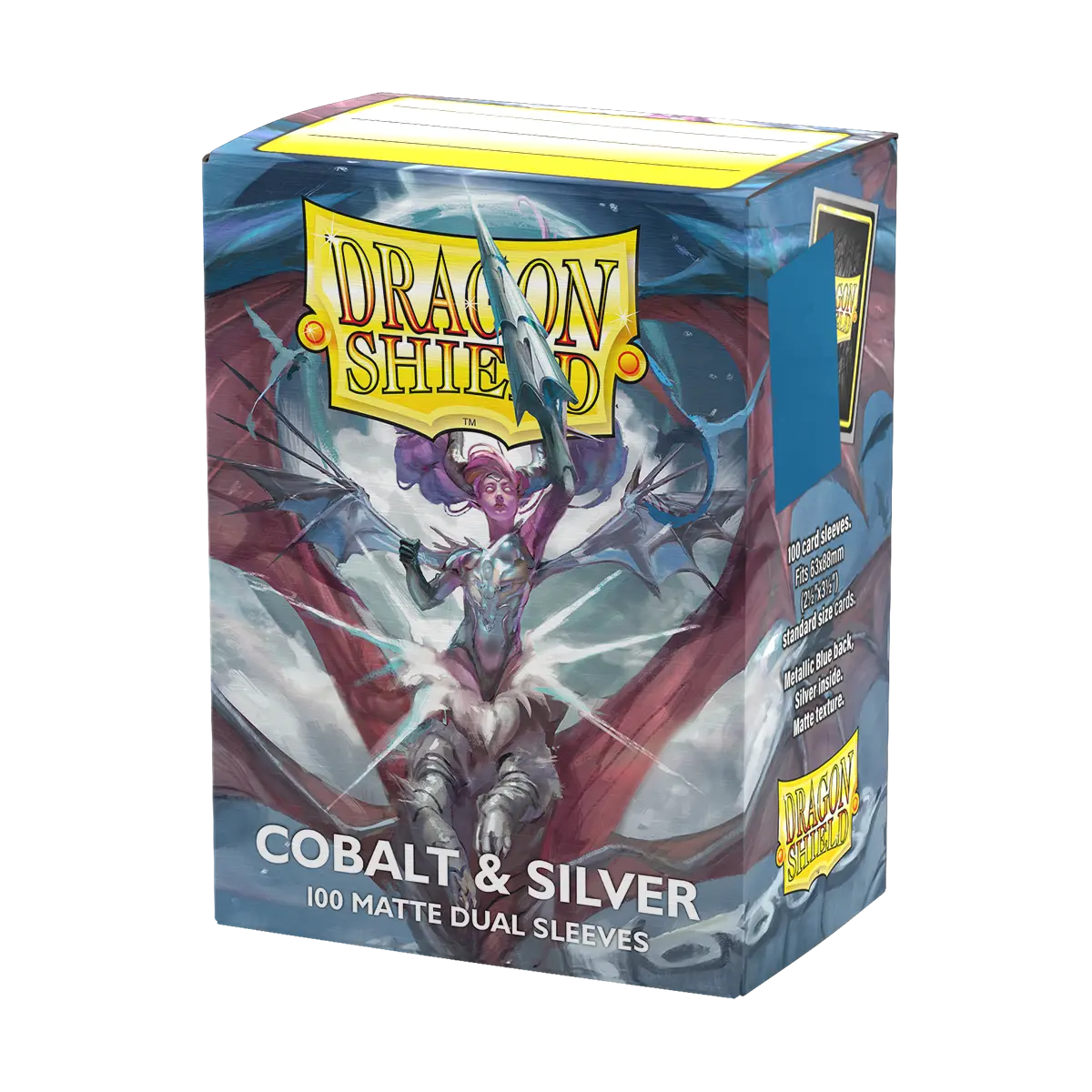 Dragon Shield Dual Sleeves 100ct Box - Cobalt and Silver