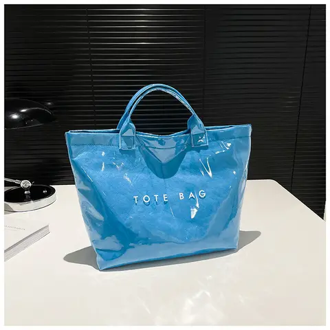 Women's Blue Tote Bag for Women Spacious Fashion Handbag for Work Travel & Shopping Trendy Designer Style Purse with Comfortable Handles Daily Commuting Essential summerwins