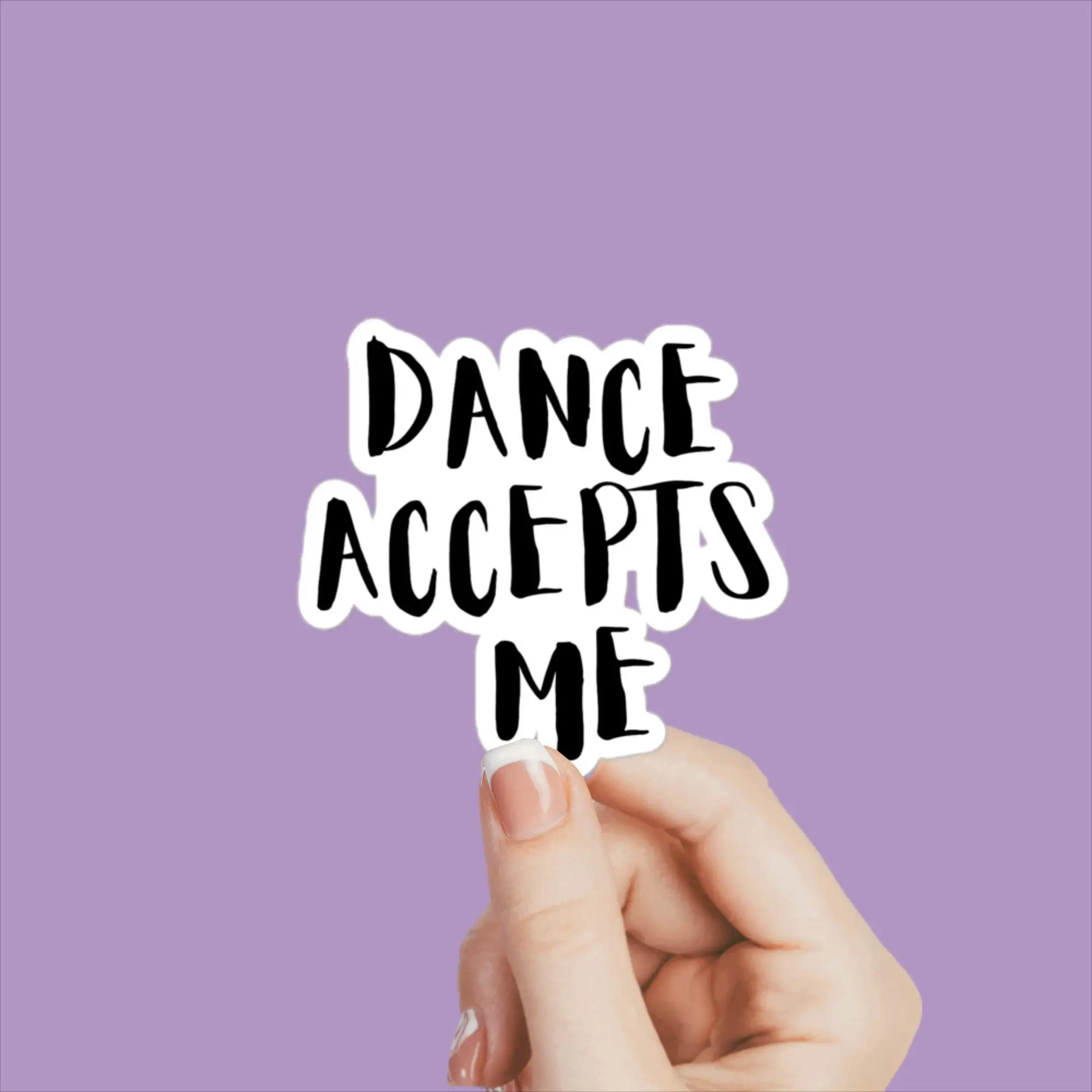 Dance stickers, dance accepts me, dancer decal, boy dancer sticker, dance kid decal, dance humor, dance decals, fun dance sticker