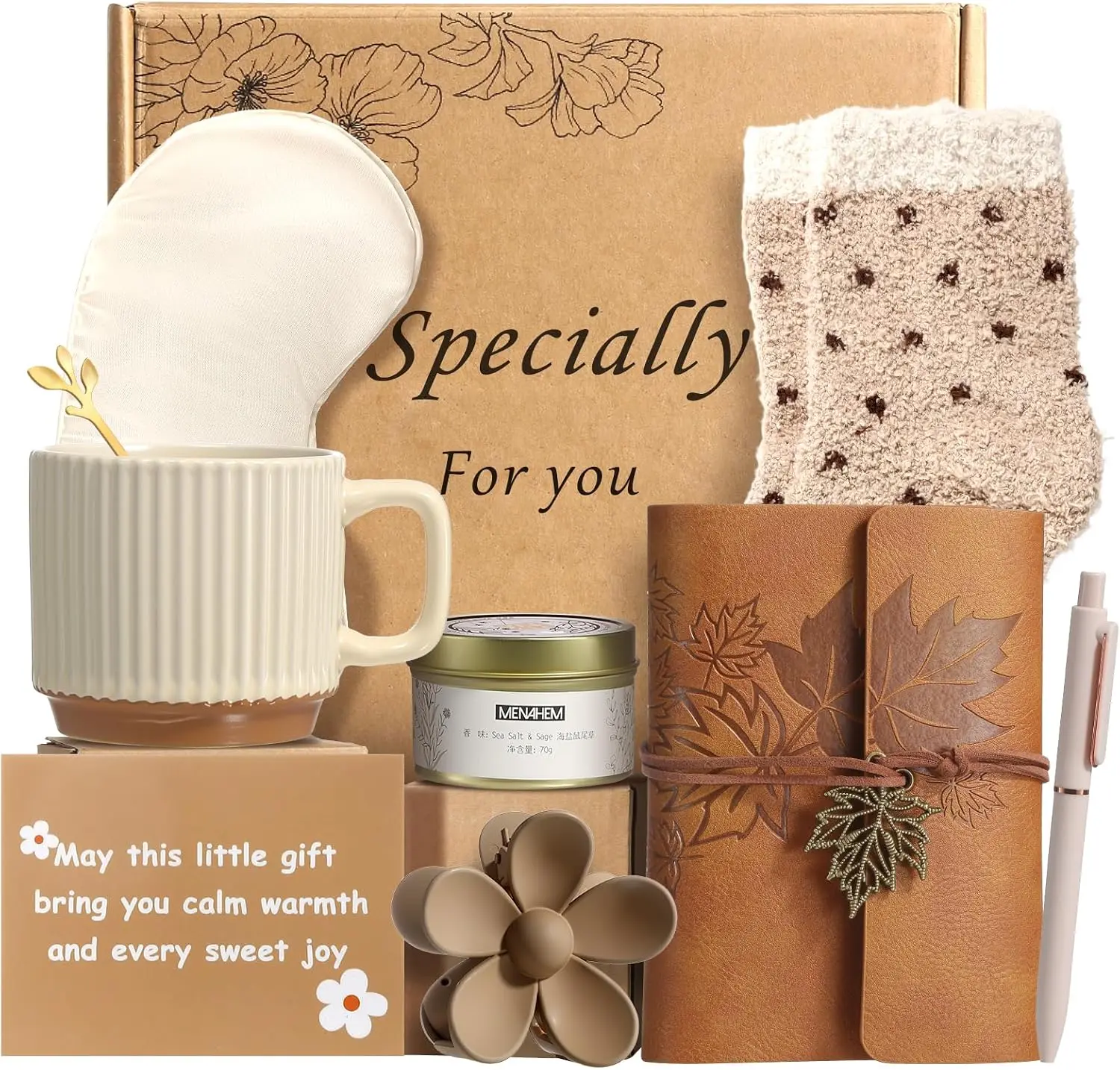 Halloween Fall Gift Basket for Women, Unique Birthday & Self Care Gift Set, Get Well Soon Care Package for Friends, Mom, Sister, Wife, Daughter, Aunt & Coworkers