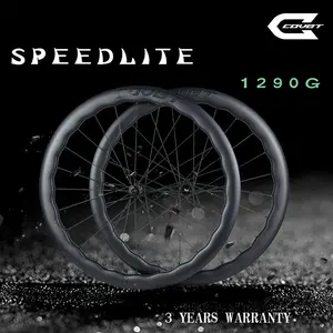 Covet 700c Carbon Rim Clincher Tubeless Wave-Like Carbon Wheelset 1290g Wing 20 Spoke For Racing Bike[ports]