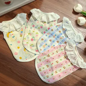 Pet Clothes Dog Cat Lace Vest Cute Breathable Comfortable Summer With Leash Ring D00090