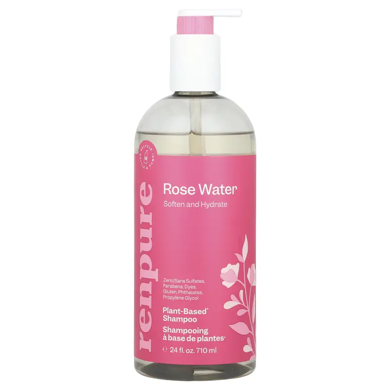 Renpure Plant-Based Shampoo, Rose Water, 24 fl oz (710 ml)