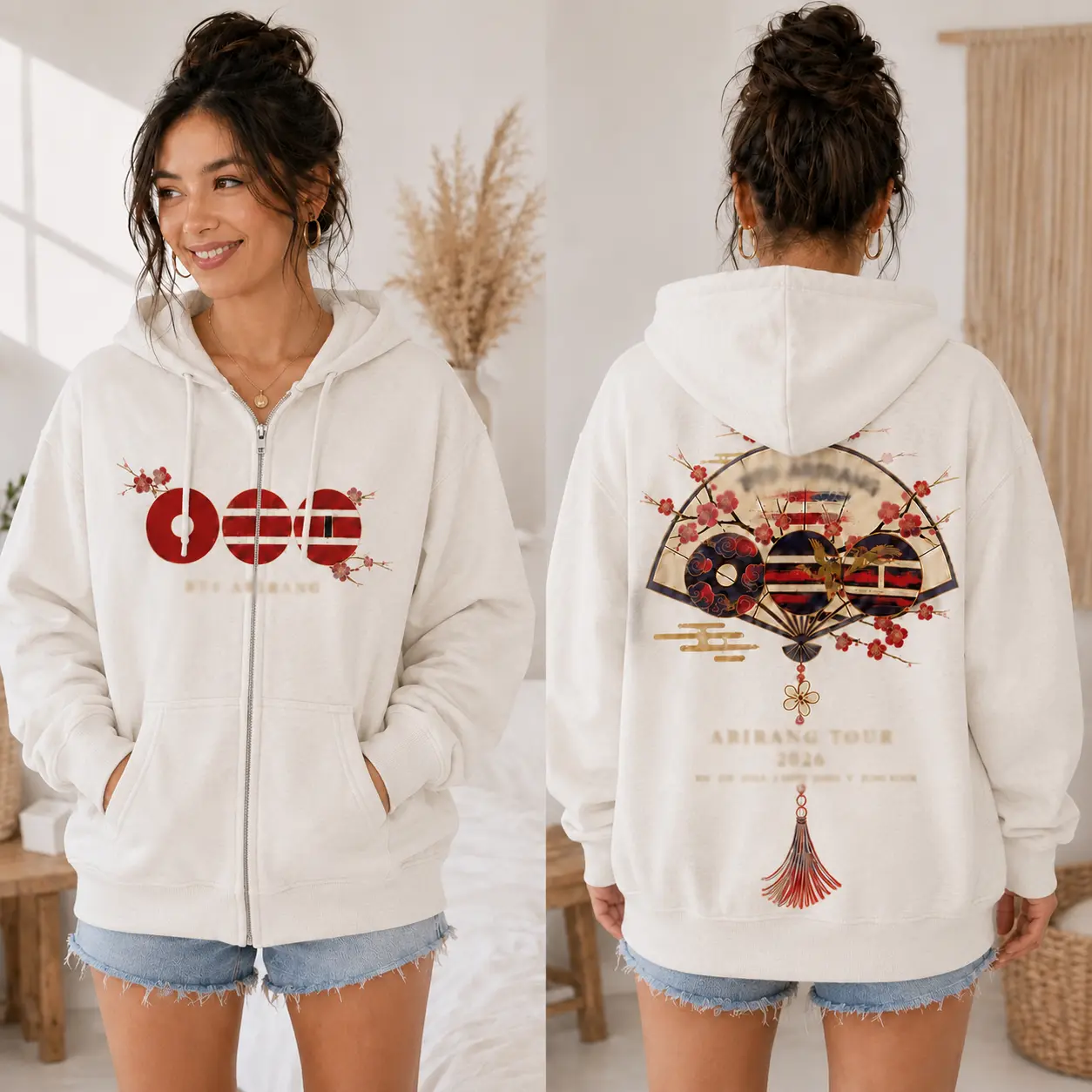 Retro Kpop Hooded Zip Sweatshirt, 2026 Kpop Tour Merch, Hoodie Zip Concert Outfit, Hooded Sweatshirt With Front Pocket, Casual Daily Streetwear, Zip Hoodie, Trendy Graphic Hoodies, Hooded Top
