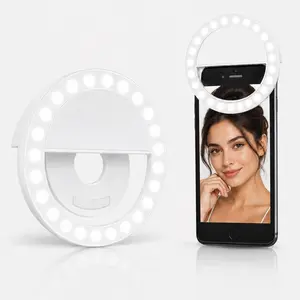 Clip-On Selfie Ring Light - Rechargeable LED Fill Light for Phone, Laptop, Makeup & Live Streaming