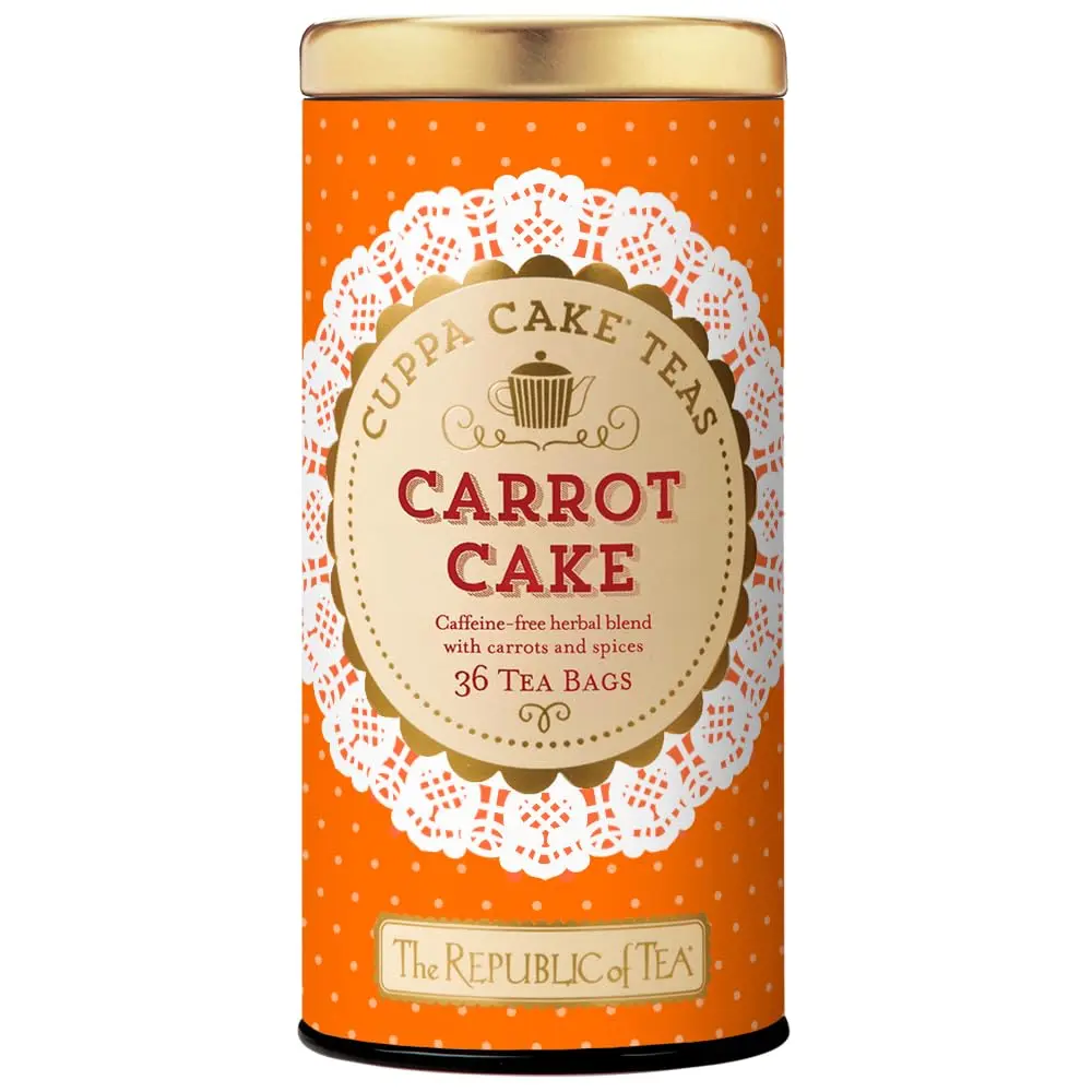 The Republic of Tea-Carrot Cake Cuppa Cake Tea, 36 Tea Bags, Caffeine-Free Herbal Blend