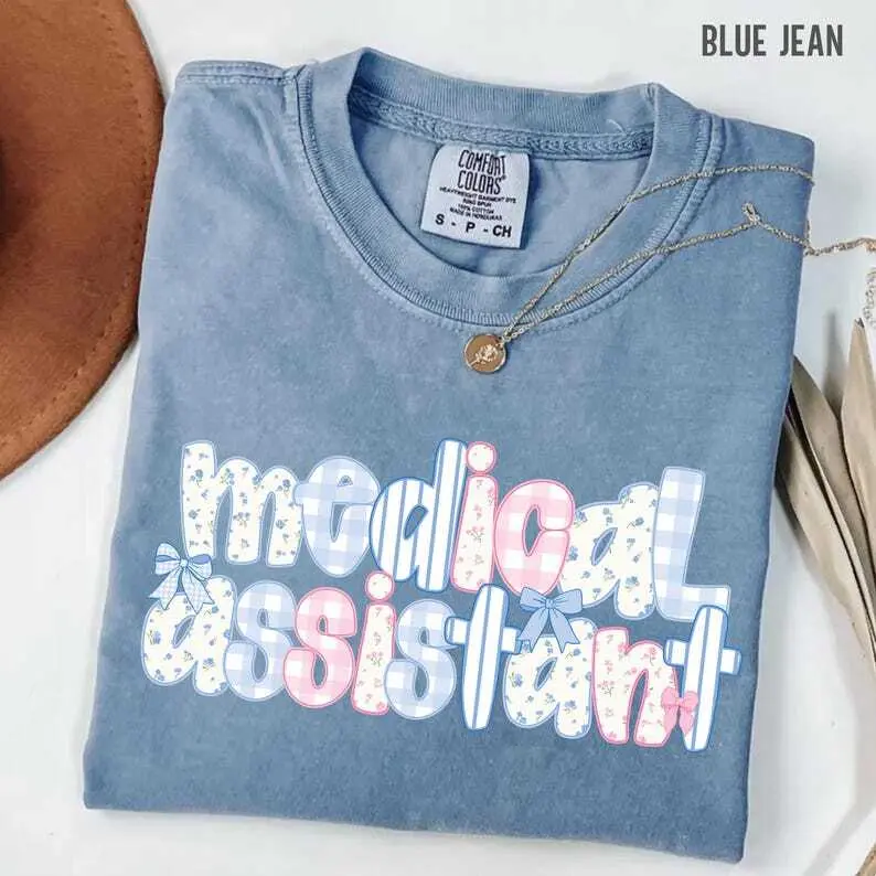 Comfort Colors Medical Assistant Shirt, CMA Shirt, MA Shirt, Healthcare Worker Tshirt, Certified Medical Assistant,Gift For Medical Assistant Medium Tops Womenswear Streetwear
