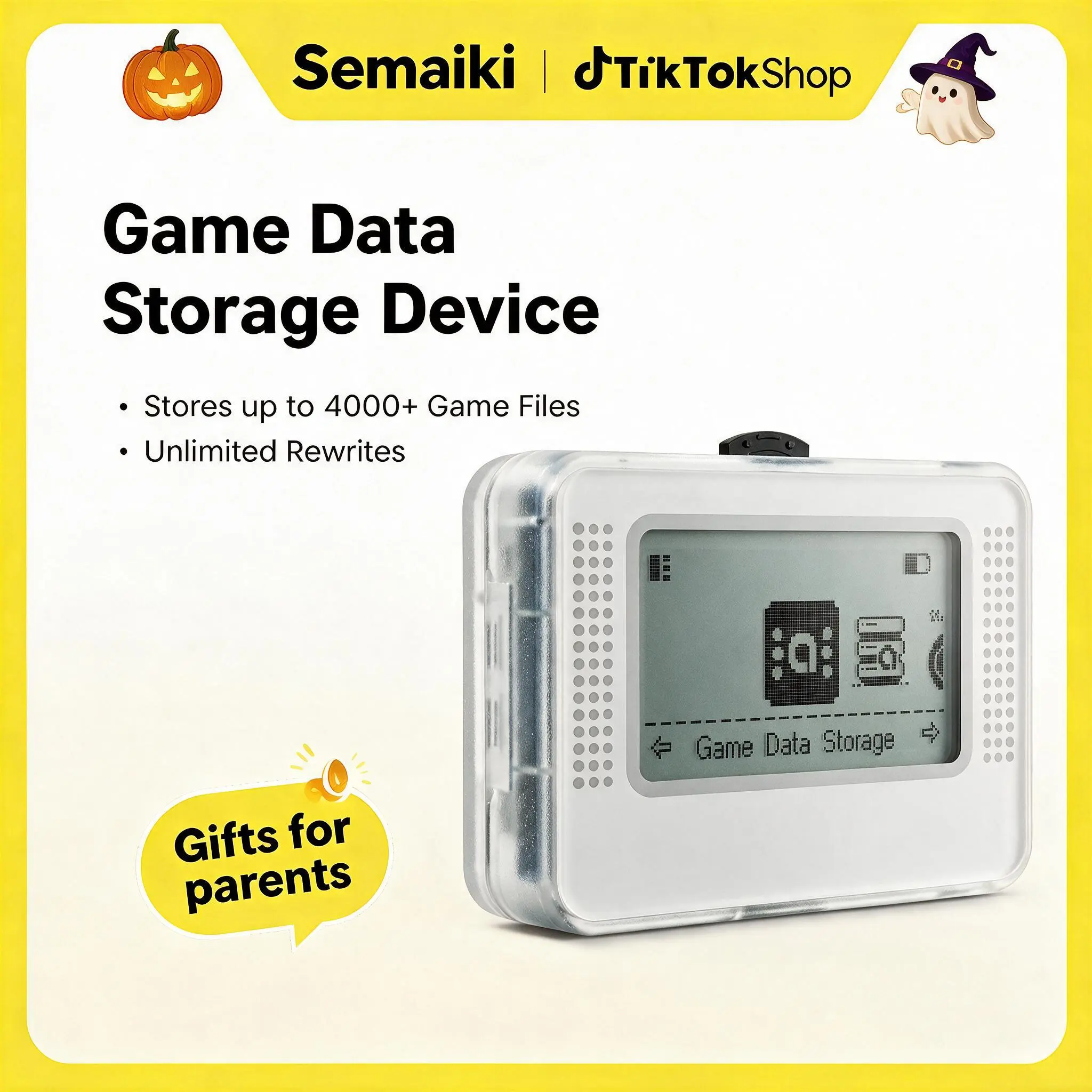 NFC Tag Emulator Game Night Gadget for Switch, Wii U, 3DS Consoles - 4000+ Game Data, Unlimited Rewrites, Bluetooth Updates, Rechargeable 1.2in LCD Manager, ABS Plastic, Compact NFC Scan Gaming Tool