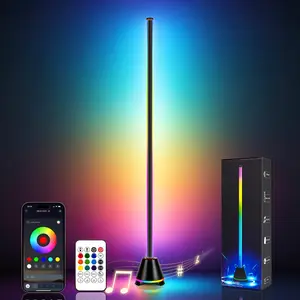 Smart RGB+ic LED Floor Lamp with Bluetooth-compatible Speaker, USB Powered, Remote & APP Control, Modern Home Lighting, Father's Day Gift,Children's Day gifts
