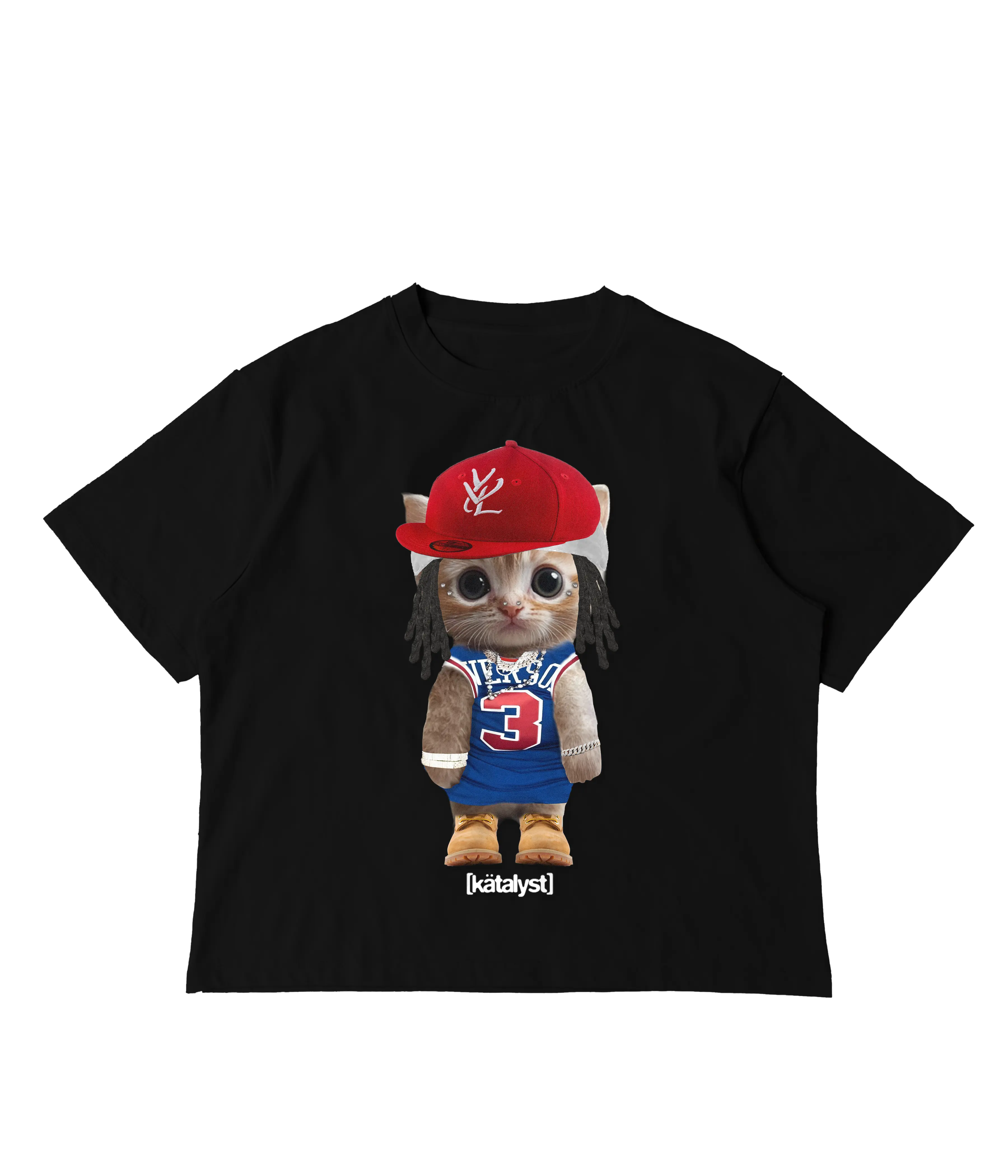 YVL Kitty Shirt - Oversized Drop Shoulder