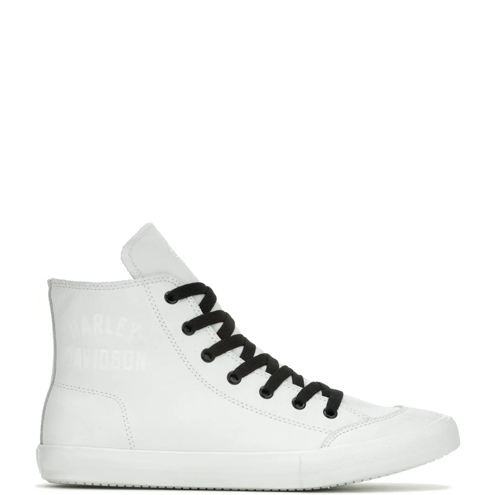Harley-Davidson Nathan D93901 Mens White Leather Lifestyle Sneakers Shoes