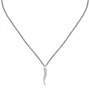 Small Pavé Yak Horn Necklace