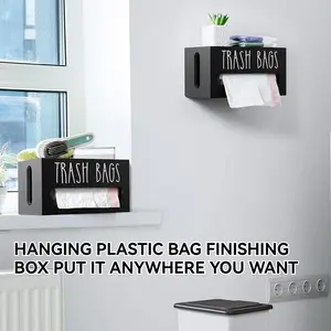 1 Count Wall Mounted or Desktop Trash Bag Storage Box, Trash Bag Dispenser, PP Trash Bag Roll Holder for Plastic Bags Countertop, Home Decor Under Kitchen Sink Organization, Room Accessories for Living Room Bedroom Bathroom,   2025 Dealsforyoudays