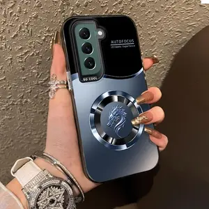 Suitable for [Galaxy S21+ 5g] New high-end dragon circle magnetic IMD mobile phone case New business simple soft silicone mobile phone case with magnetic function Affordable price Anti-drop and anti-fingerprint 995