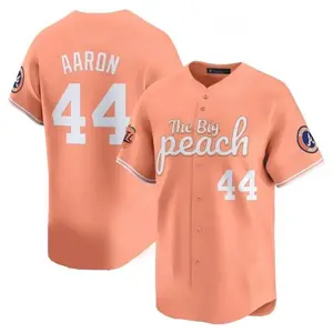 Youth Kids And Adults The Big Peach Baseball Jersey, #44 Aaron Retro Summer Baseball Team Jersey Lover Gift For Dad Gift For Mom Outfit For Baseball Fans, Sports Lovers
