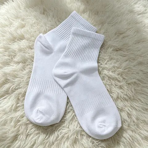 Menswear Minimalist Stretch Fabric Crew Socks, Men's Matching Daily Wear Socks