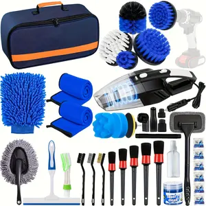 37PCS Car Detailing Drill Brush Set, Auto Cleaning Supplies Kit with Wash Tools for Interior, Exterior, Wheels and Car Accessories, Cars Accessories