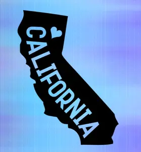 California State Love Waterproof Decal Sticker