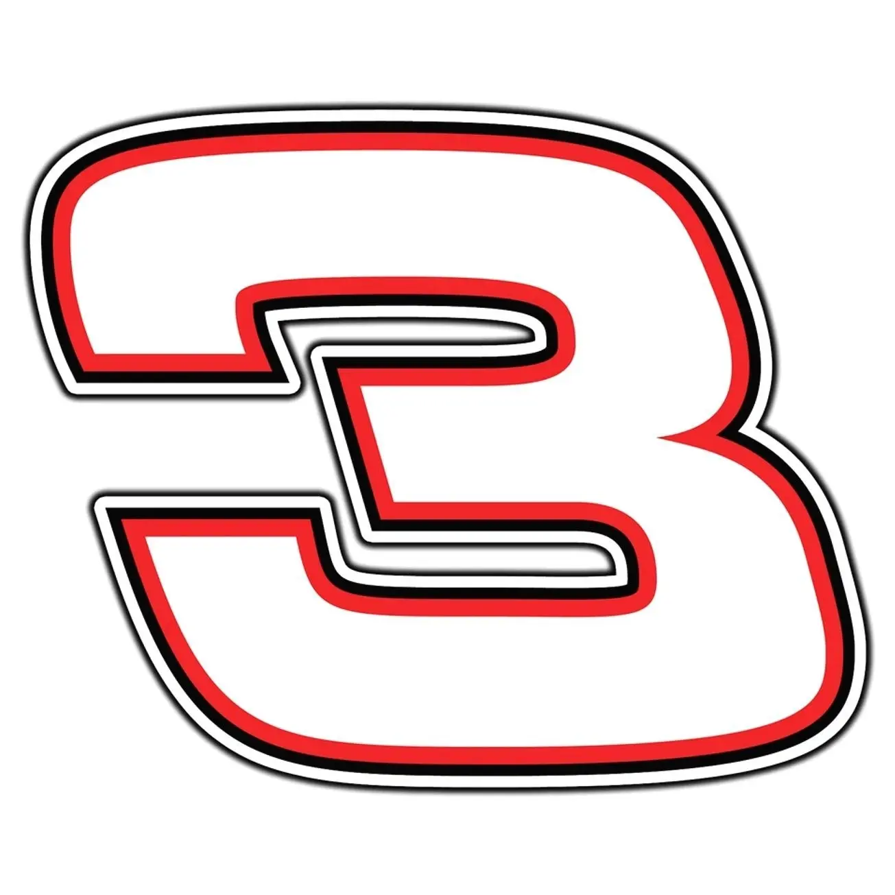 Dale Earnhardt 3 Logo #1 Nascar Fan Sticker Waterproof Vinyl Decal Die-Cut