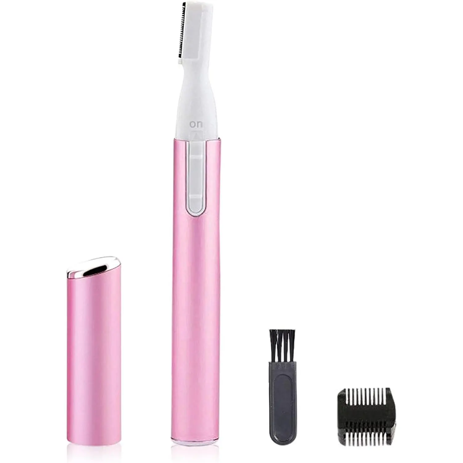 Women's Painless Electric Eyebrow Trimmer - Portable Pink Eyebrow Razors & Facial Hair Removal Tool for Face, Lips, Chin, Painless Eyebrow Trimmer