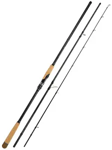 Jenseits Fishing Rods, Carbon Fiber Spinning Poles, Saltwater Resistant Guides, 9'-Portable 3-PieceCork/EVA Grip for Bass Trout Inshore & Surf