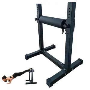Bulgarian Split Squat Stand, 11-Level Adjustable Single Leg Squat Roller, Heavy Duty Steel Frame for Leg Lunges & Lower Body Training, Textured Anti-Slip Roller Pad, Compact for Home Gym & Studio