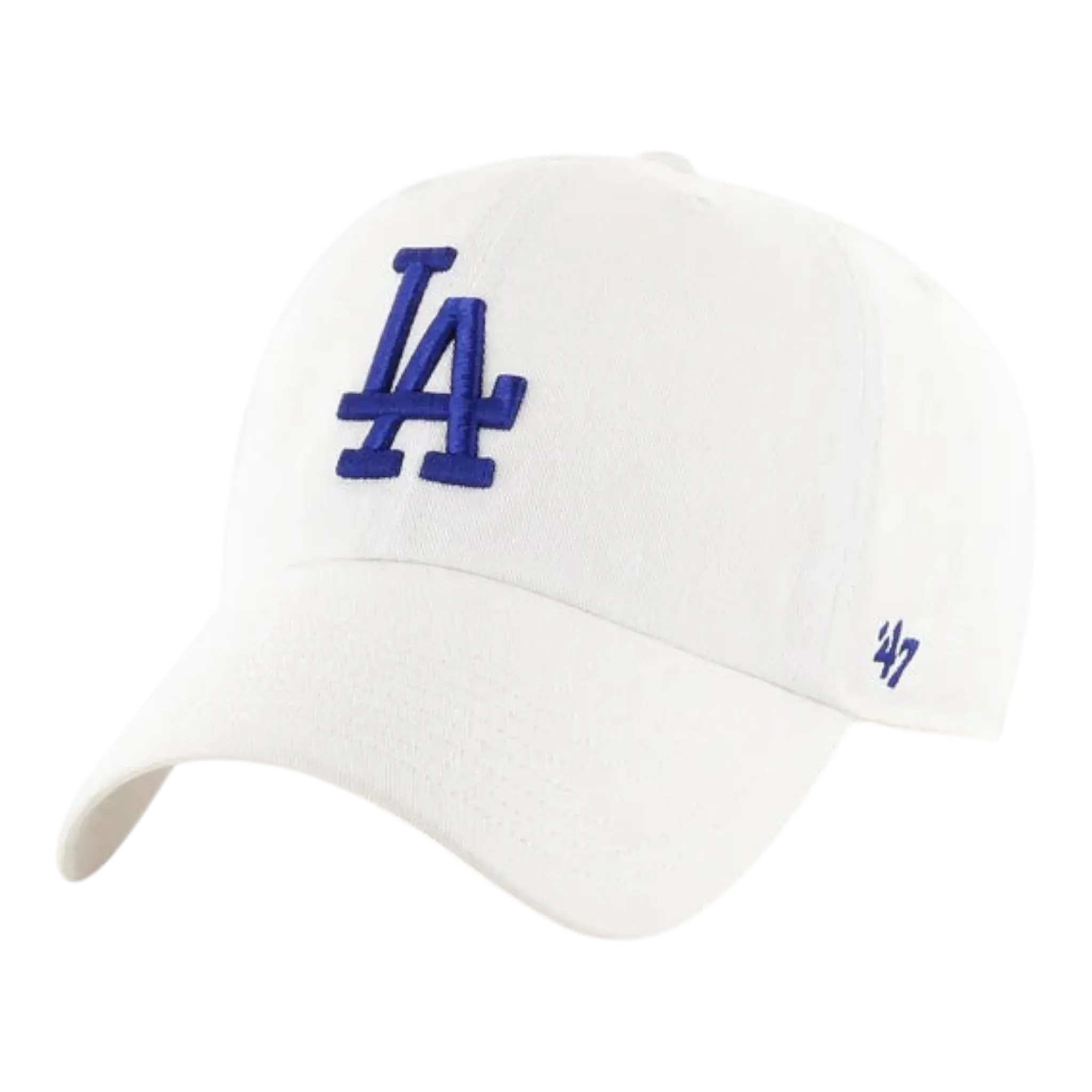 47 Brand Clean Up Los Angeles Dodgers Strapback in White | Adjustable Cap