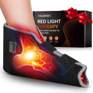 Red Light Therapy for Feet & Ankle, Infrared Light Therapy Foot Wrap with Timer, Comfortable Wearable Red Light Therapy Shoe for Feet Ankle Heel, Up to Foot Size 12
