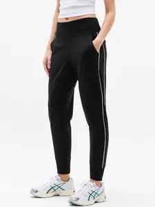 Venice High Rise Track Stripe Jogger Color Black/White Stripe