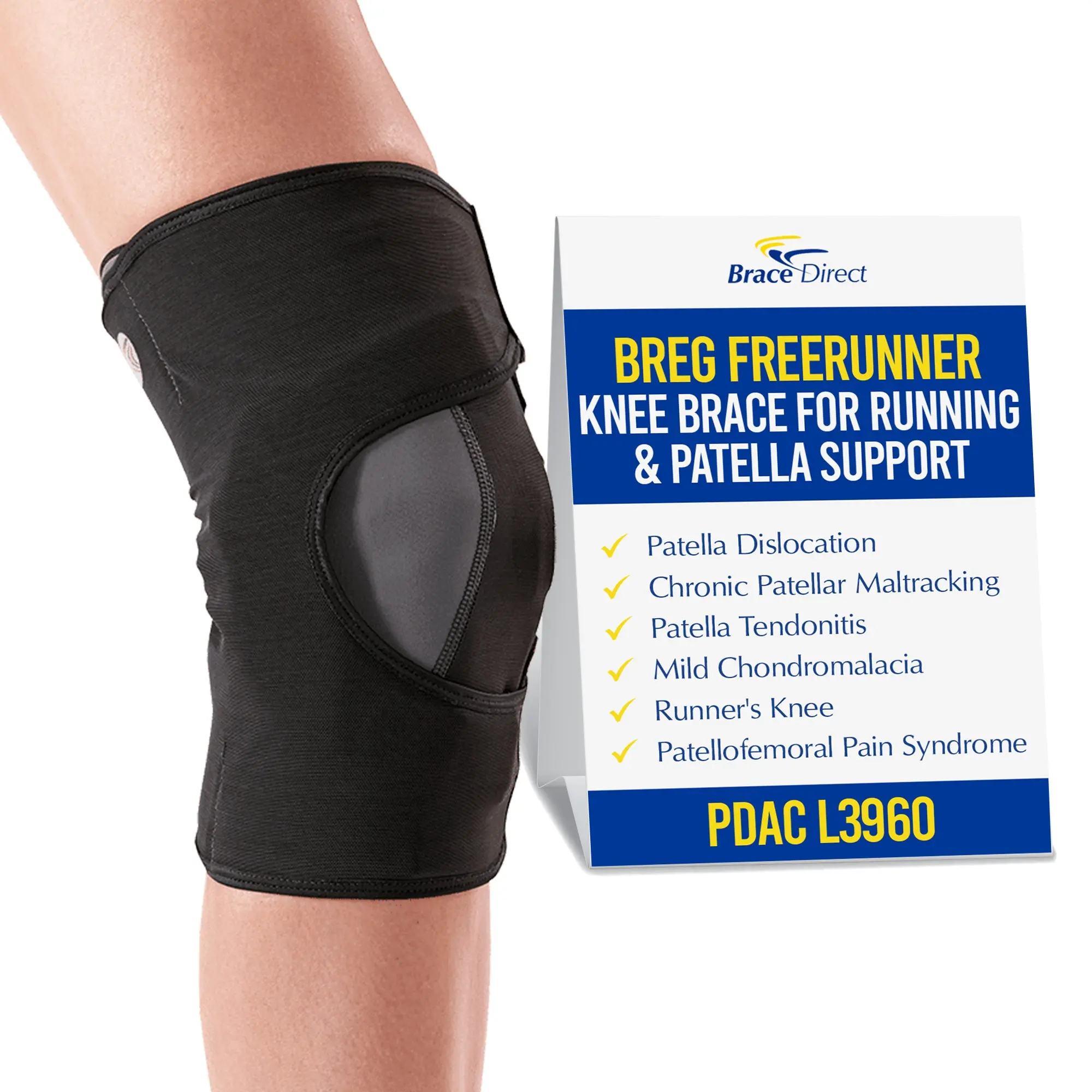 Breg FreeRunner L1820 Knee Brace | Best Knee Brace for Running and Patella Support