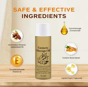 Turmeric Massage Oil for Glowing Skin Dark Spot Remover All Natural Body & Face