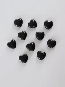Shungite Heart 1 Piece - Grounding Clarity Protection Natural Crystal for Calm Focus and Energy Balance