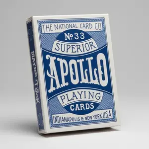 US Playing Card Co Apollo Blue No. 33 Clover Back Classic Tally-Ho Card Game Deck (12+ Count)