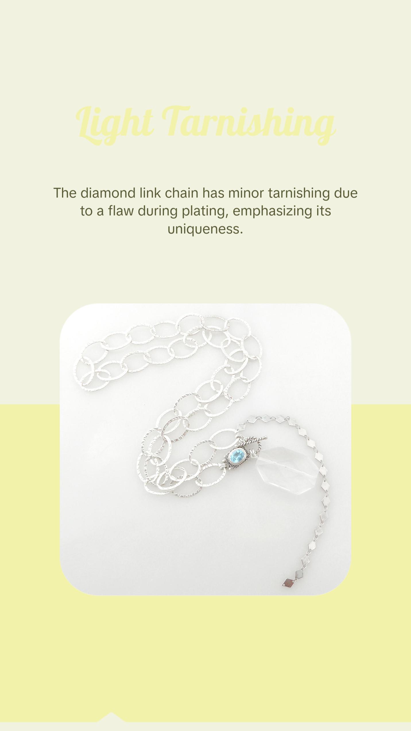 Sterling silver chain, faceted light blue aquamarine stone toggle clasp, quartz stone long boho bohemian statement necklace