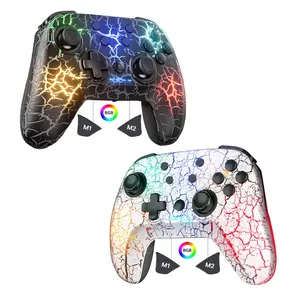 2 Pack   Controller, Compatible with / Lite/OLED/PC, 1000mAh  Pro Controller with 9 Color LED, Programmable, Multi-Vibration & Multi-Axis Gyro, Motion, Turbo, Share, Screenshot