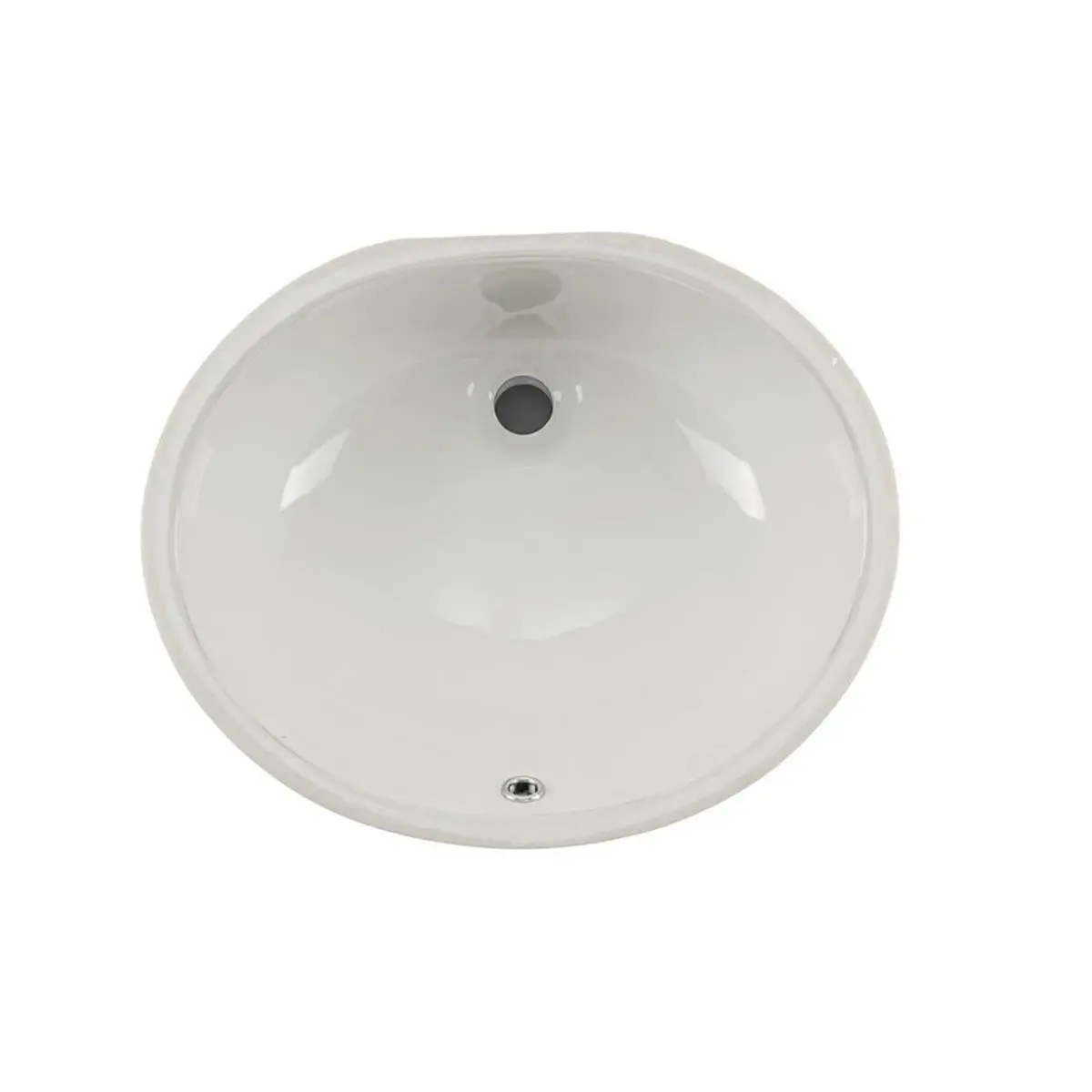 Wells Sinkware 212 MAIN RTU1916-6B 19in Oval Bisque Undermount Single Bowl Ceramic Sink, 17.25" x 14" x 6.25" 1-Piece Sink with Hardware Incl. & Cutout Temp., One Piece