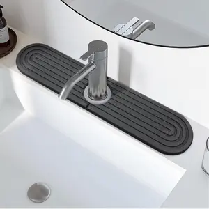 Kitchen Sink Faucet Mat, 1 Count Diatomite Absorbent Stone Tray, Splash Guard for Kitchen Bathroom Countertop, Home Supplies