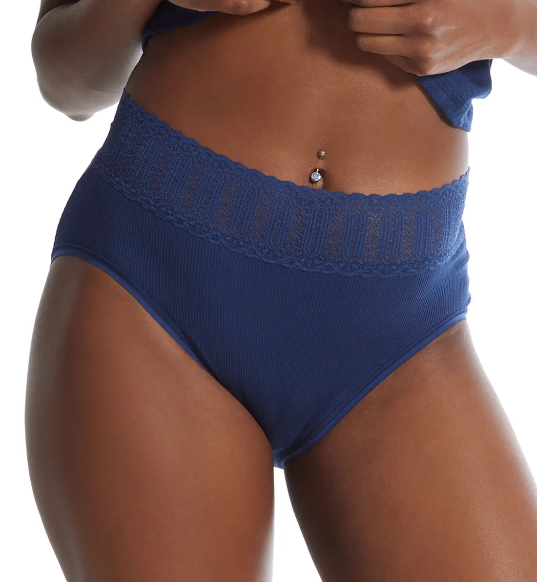 Hanky Panky Eco Rib French Brief (672461) - Inky Blue