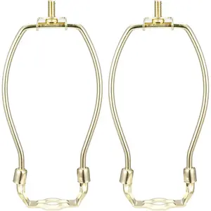 2Pcs 6 Inch Polished Brass Detachable Lamp Harp Holder for Table and Floor Lamps