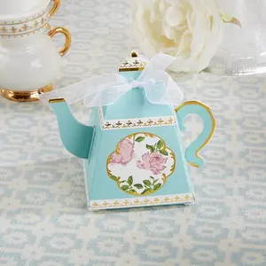 Kate Aspen 96PCS Blue Tea Time Whimsy Favor Box, Teapot Design Party Candy Boxes Creative Gift Boxes for Birthday, Wedding, Bridal Shower, Baby Shower, Anniversary & Tea Party (Bulk)
