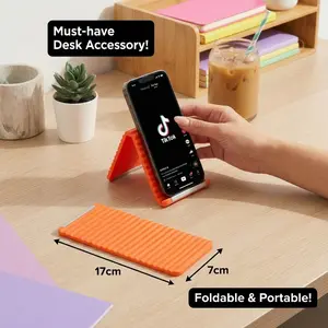 SHQDD Flexible Silicone Aluminum Phone holder stand, Bendable Rollable Foldable Design, Universal Adjustable Anti-Slip Desktop Mount for Phone Tablet Laptop, Portable Ergonomic Holder for Home Office Travel-YY