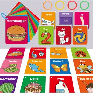 Toddler Flash Cards Baby Cognitive Flashcards for Kids, Alphabet, Animals, Numbers, Shapes Colors, First Words, Body Parts, Foods, Educational Toys Preschool Kindergarten Learning Activities