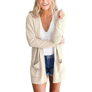 Imily Bela Women's Lightweight Cardigan Sweaters Open Front Long Sweater Cozy Soft Cardigan with Pockets